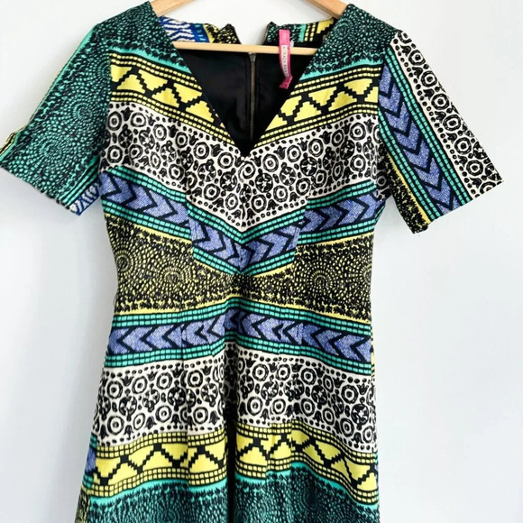 Plenty  by Tracy Reese Geometric Print Colorful Mini Dress 10 - Picture 4 of 7